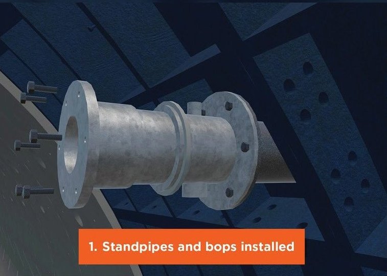 замораживания и стабилизации окружающих грунтовых вод и почвы