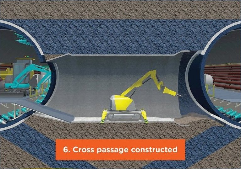искусственное замораживание грунта при переходе между тоннелями